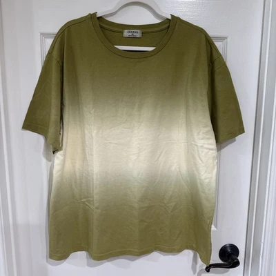 Zenana Women's XL Short Sleeve T-Shirt Green Ombre NWOT - FLAW - Image 1 of 4