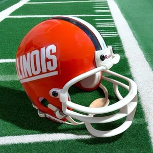 Illinois Fighting Illini NCAA Riddell Mini Football Helmet 9x6” Great Condition! - Picture 1 of 10