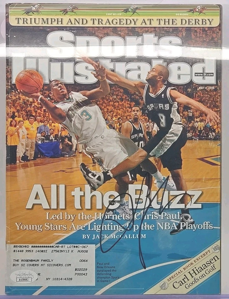 Revista completa Sports Illustrated 12 de mayo de 2008 portada firmada por Chris Paul certificado de autenticidad JSA Foto 1 de 4
