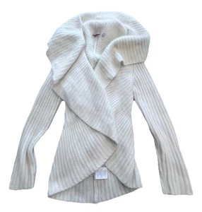 TED BAKER Cardigan Wool Angora Blend Shawl Collar Long Sleeve Size 3 UK 12 - Picture 1 of 7