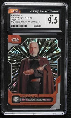 2024 Star Wars High Tek Hyperspace Pattern Gold Diffractor 5/50 Count Dooku 07qw - Image 1 of 3