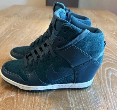 NIKE Dunk Sky Hi Hidden Wedge Sneakers Dark Sea Teal Women’s Size 6.5 - Image 1 of 4