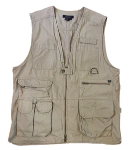 5.11 Tactical Series Vest Mens Large Tan Hunting Conceal Heavy Canvas 80001 - Picture 1 of 10