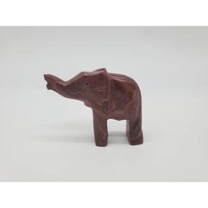 Small Stone Elephant Figurine Trunk Up - Picture 1 of 4