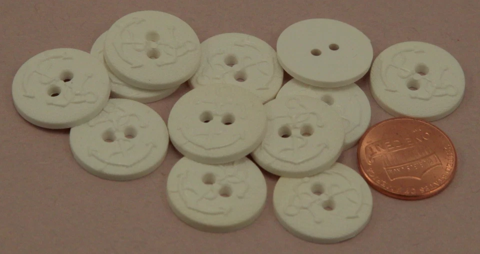 12 botones de plástico de anclaje náutico blanco 3/4" 19 mm # 6261 Foto 1 de 1