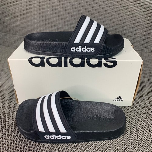 Scivoli doccia Adidas bambino Adilette bianco e nero taglia 10K