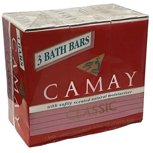 ORIGINAL Camay Soap Pink Classic Softly Scented Beauty Bar (3) Bars Vintage New - Picture 1 of 7