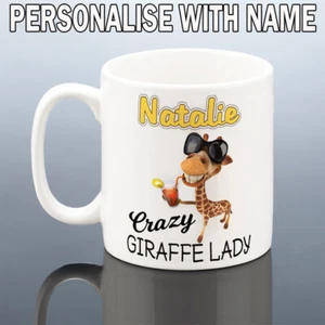 TAZA JIRAFA Divertida Personalizada Regalo de Cumpleaños Su Niña Mujeres Navidad Hija - Imagen 1 de 1