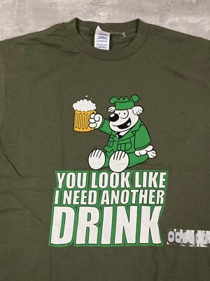 Camiseta vintage BEETLE BAILEY OTTO M TE VES COMO NECESITO OTRA BEBIDA CERVEZA 00s Foto 1 de 4