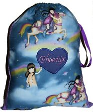 Kids Book / Library Bag | Toy Bag | SML | Day Dream Horse |  1st Name FREE