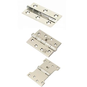 From The Anvil Polished Nickel Cabinet Cupboard Door Hinges - Picture 1 of 17