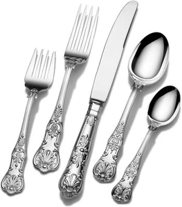 LUXURY European QUEEN Flatware by Wallace 65 Pc Service for 12 w Serving Pcs - Picture 1 of 2