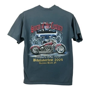 Camiseta De Colección 2004 Biketoberfest Daytona Beach Talla M Estampado Gráfico Azul - Imagen 1 de 5