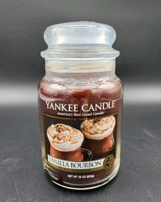 Yankee Candle Vanilla Bourbon Tarro Grande 22 OZ Raro NUEVO Aroma Descontinuado Foto 1 de 3