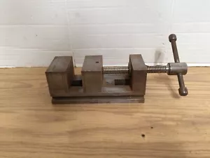 Pressa trapano macchinista vintage resistente 4"" mirino 3"" mascelle larghe - Foto 1 di 4