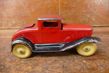 Rare Vintage 1930s Wyandotte Coupe Car Pressed Steel Toy 8â€� Long Wood Wheels