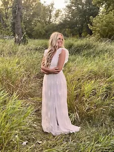 Baltic Born Phoebe Tulle Maxi Dress White Size Small - Picture 1 of 11