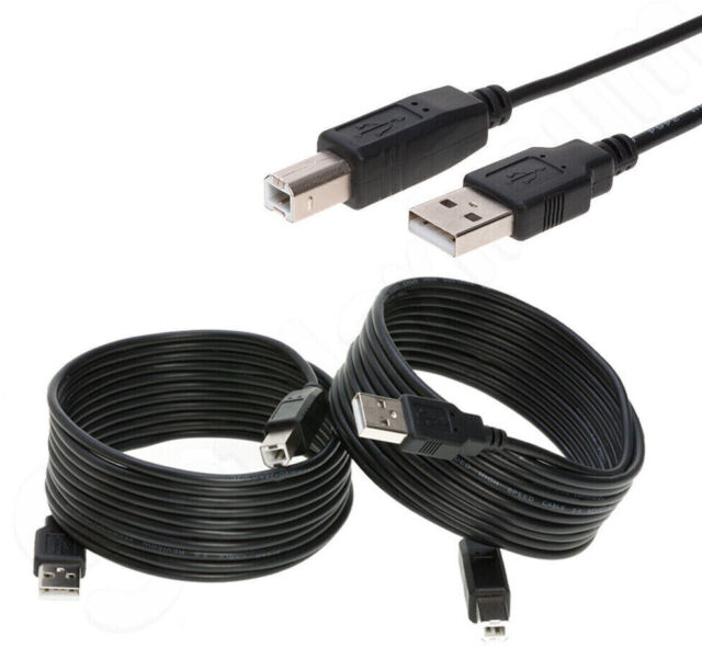 Cable de impresora escáner USB 2.0 AB para HP EPSON DELL de 5 pies