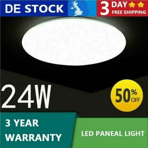 Lámpara de techo LED 24W Lámpara de baño Cocina Lámpara de techo Salón Pasillo Lámpara IP44 DE - Imagen 1 de 10