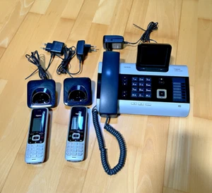 Gigaset DX600A ISDN Desktoptelefon + 2x Gigaset Premium 100HX Mobilteile - Photo 1/5
