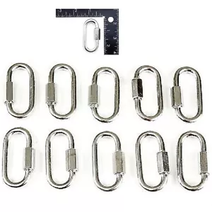 100- 1/4" Heavy Duty Quick Link Chain Rope Cable Strap Connector 6.3mm - Picture 1 of 2