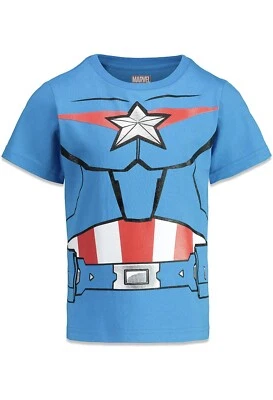 Marvel Captain America Boys Graphic T Shirt - Size 14 - Image 1 of 4