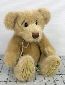 First and Main Minky Sitting Brown Teddy Bear 7" Plush Corduroy Feet Stuffed Toy - Picture 1 of 13