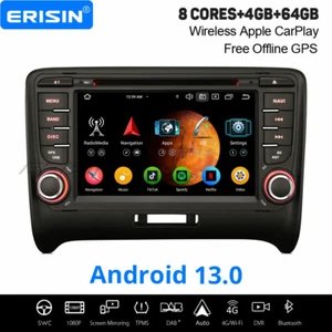 64GB 8-Kern Android 14 DAB+ Autoradio Navi CarPlay DVD Wifi SWC Für Audi TT MK2 - Bild 1 von 24
