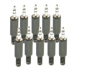 10X Rewireable Stereo Miniatur 3,5mm isolierte Klinkenstecker - Bild 1 von 1