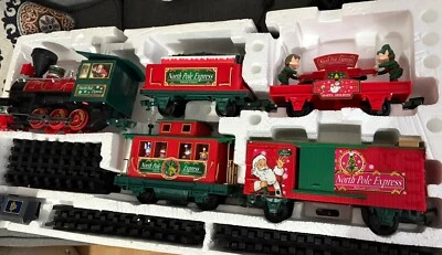 EZTEC Christmas Train Set-North Pole Express-35 pcs. W/Wireless Remote Works! - Image 1 of 4