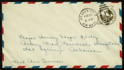UNITED STATES 1934 Air mail cover from Denver prestamped enveloppe SE68A  - Image 1 of 2