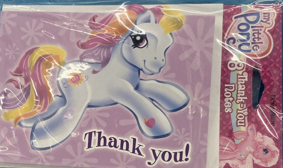 Tarjetas de agradecimiento My Little Pony suministros de fiesta de cumpleaños 8 por paquete nuevas Foto 1 de 1