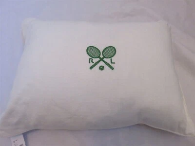 Ralph Lauren Ashby AMAGANSETT  White Bottle Green Tennis Deco pillow $255 - Image 1 of 4