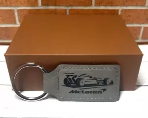 Mclaren Keychain, PU Leather Gray and Black Laser Engraved F1 Key Chain - Bild 1 von 4