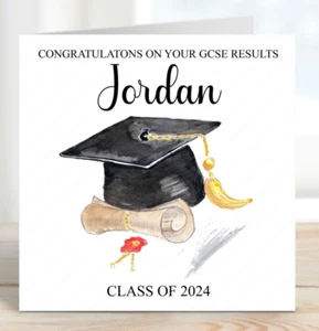 PERSONALISIERTE GRATULATIONEN ZU IHRER GCSE ERGEBNISKARTE FÜR TOCHTER SOHN STUDENT - Bild 1 von 6