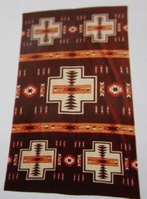 Nueva toalla de regalo de playa piscina baño suroeste de gran tamaño rojo borgoña arte navajo azteca Foto 1 de 2