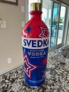 EMPTY Svedka Limited Edition Vodka large bottle 1.75 L patriotic crafts America - Picture 1 of 3
