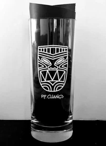 P F CHANG'S—TALL COLLINS COCKTAIL GLASS—TIKI GOD KU—SMILING/FROWNING—XLNT RARE - Picture 1 of 6