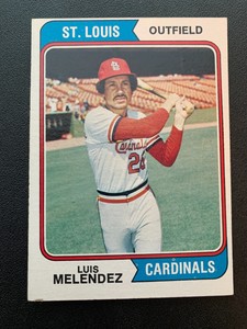 1974 Topps Baseball Card # 307 Luis Melendez - EX+