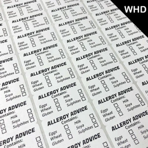 Lebensmittel Allergie Beratung Etiketten Aufkleber selbstklebend Sticker - Bild 1 von 3