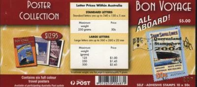 AUSTRALIA 2004  'BON VOYAGE' OCEAN LINERS OVP QLD SHOW BOOKLET No.207 MNH - Image 1 of 2