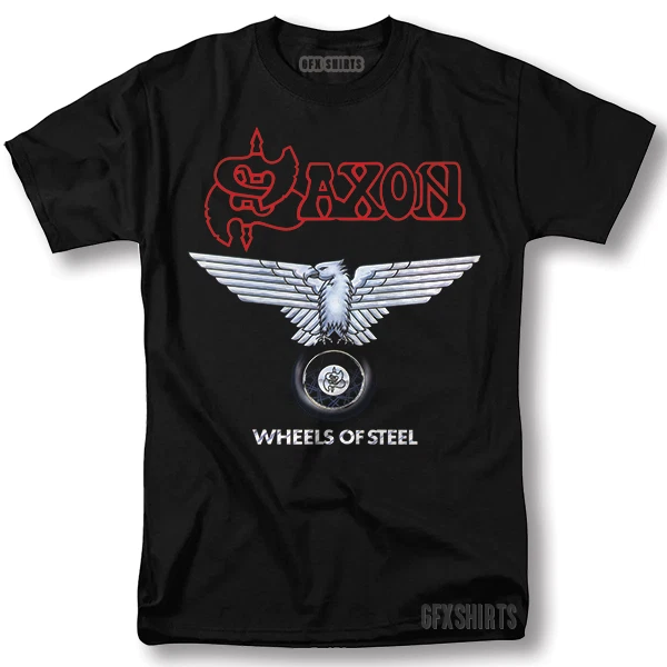Camiseta Saxon Wheels of Steel Rock Concert Tour De Colección Diseño Foto 1 de 1