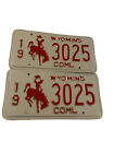 Vintage Wyoming License Plates 193025