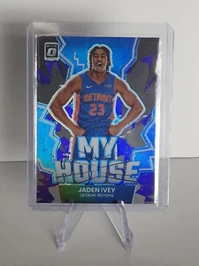 2022-23 Donruss Optic Jaden Ivey RC My House #9 Purple Prizm SP Detroit Pistons - Imagen 1 de 3