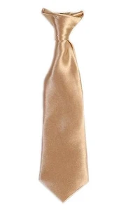 Boys Ties Clip On Neck Ties Solid Striped Satin Size Kids Toddler Boys New Tags - Picture 1 of 33