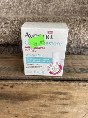 ¡NUEVO EN CAJA! Gel de ojos Aveeno Calm + Restore Age Renewal (0,5 fl/14 ml) Foto 1 de 3