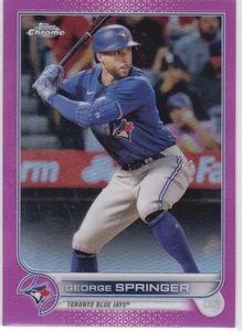 2022 TOPPS CHROME..GEORGE SPRINGER..PINK REFRACTOR..CARD # 214..BLUE JAYS - Bild 1 von 2
