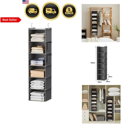 Armario Organizador Estantes Colgantes Almacenamiento Ahorro de Espacio Dormitorio Niños Gris Foto 1 de 4