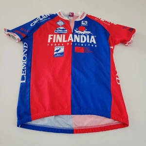 Giordana Cycling Jersey Finlandia Vodka Made in Italy XXXL-7-56 Red and Blue EUC - Picture 1 of 11
