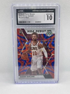 2019 Panini Mosaic Reactive Blue Prizm Darius Garland ROOKIE RC #262 CGC 10 GEM - Picture 1 of 8